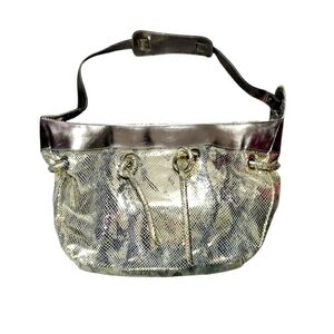 Metallic Snakeskin Shoulder Bag